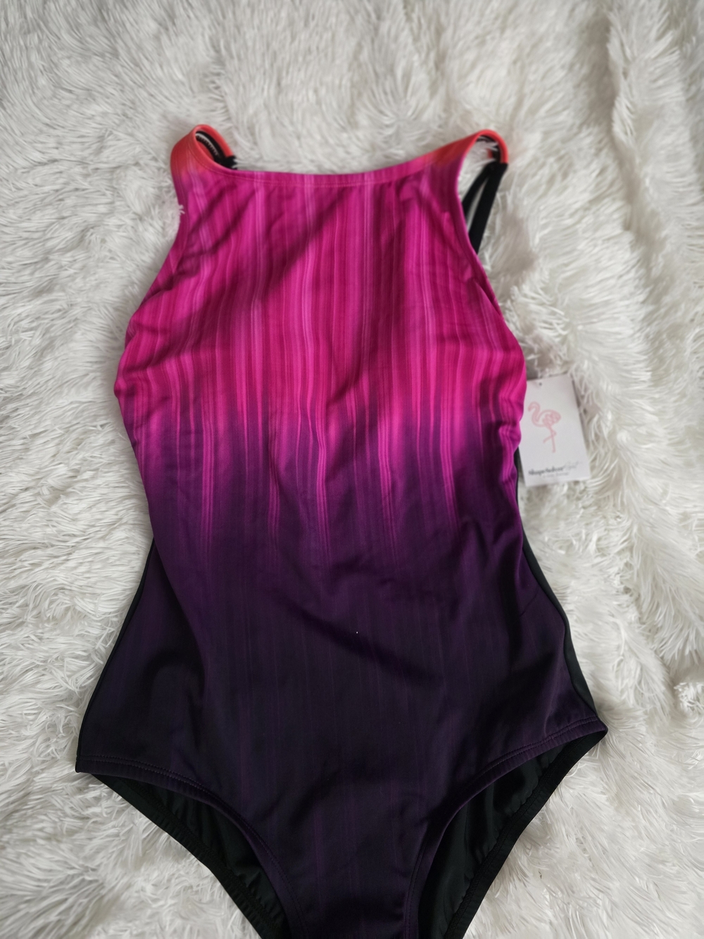 Shape  Solver Sport Women’s Pink to Purple Ombre One-Piece Swimsuit